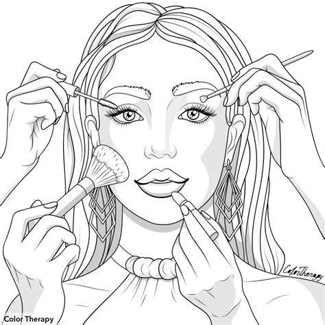 pin  mayumi  color therapy   people coloring pages