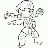 Karate Coloring Pages Taekwondo Kids Printable Girl Embroidery Colouring Designs Color Digital Training Judo Stamps Party Birthday Para Martial Arts sketch template