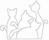 Gatos Precisando Tecidos sketch template