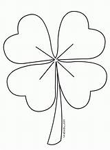 Clover Leaf Four Coloring Shamrock Lucky Template Drawing Pdf Patrick St Pages Leaves Kids Print Choose Board Coloringhome sketch template