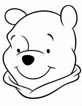 Pooh Winnie Coloring Drawing Clipart Cute Pages Characters Smile Baby Printable Bear Cliparts Outline Colouring Head Clip Stencils Cartoon Draw sketch template