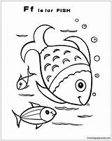 Fish Letter Pages Coloring Alphabet sketch template