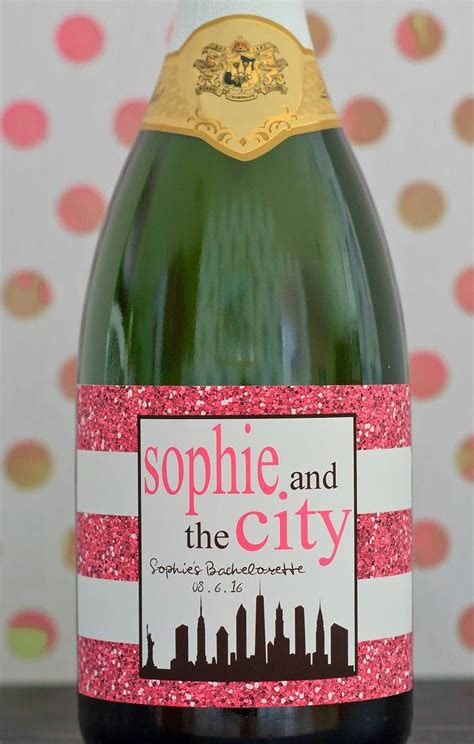 sex and the city themed champagne bottle label new york city etsy