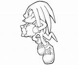 Knuckles Echidna Among sketch template
