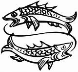 Fish Two Coloring Drawings Zodiac Pages sketch template