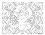 Pokemon Coloring Arbok Mandala Pages Rapidash Adult Printable Windingpathsart Color Print Getcolorings Weedle sketch template