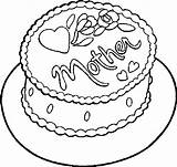 Coloring Cake Pages Birthday Mother Chocolate Happy Kids Color Mothers Da Colorare Colouring Sheets Getcolorings Netart Print Pic Salvato Coloringpagesabc sketch template