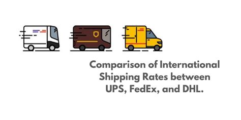 comparison  international shipping rates  ups fedex  dhl