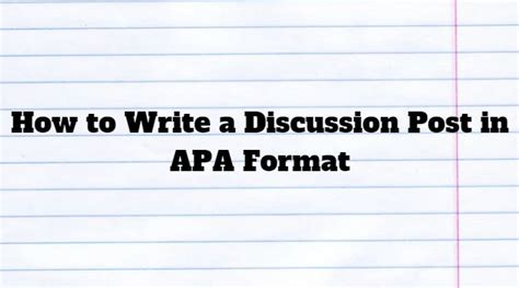 write  discussion post   format essays  time