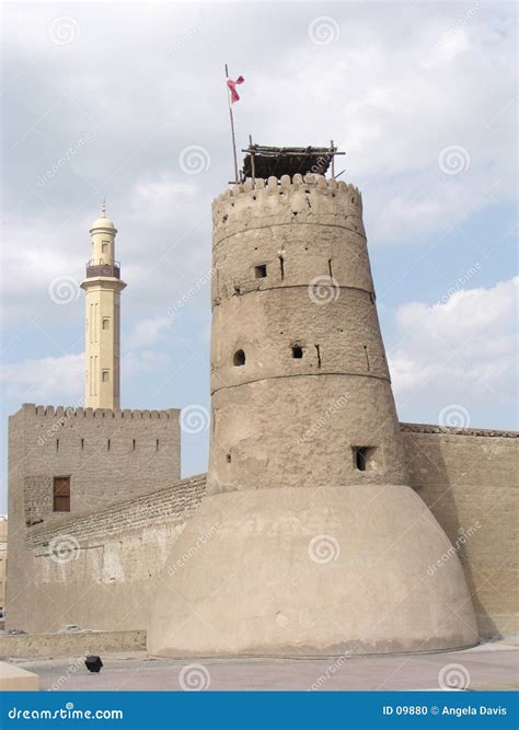 fort dubai stock photo image  emerites castle muslim