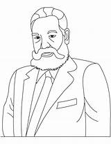 Alexander Graham Bell Coloring Pages Great Getcolorings Colouring Color Kids sketch template