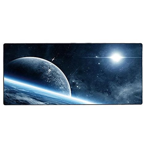 cmhoo gaming mouse pad extended large desk pad  special textured surface  space ship