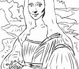 Mona Lisa Drawing Coloring Printable Getdrawings sketch template