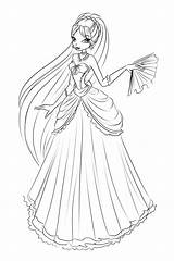 Diana Coloring Pages Ball Dress Laminanati Sketch Deviantart Princess Printable Disney Getdrawings Gown sketch template