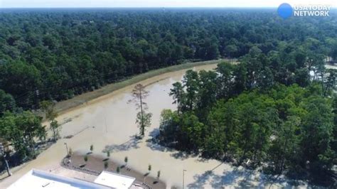 aerial drone footage  kingwood texas  hurricane harvey