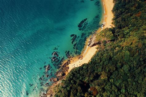 aerial shot aerial view beach  spiritworks institute