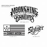Decal Logo Moonshine Bandits Package Vehicle sketch template