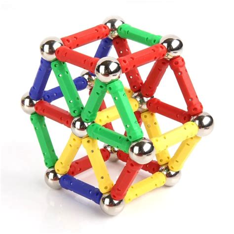 pcs magnet toy sticks metal balls magnetic building blocks construction toys  children