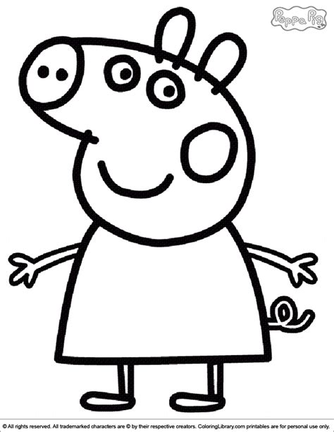peppa pig fun coloring picture coloring library
