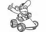 Mario Kart Coloring Kong Diddy Pages Donkey Kids Printable Drawing Characters Fans Adult Group Paintingvalley Template Justcolor sketch template