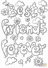 Bff Coloring Friends Pages Printable Friend Color Print Words Girls Forever Kids sketch template
