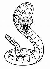 Coloring Pages Snakes Cool Rattlesnake Snake Comments sketch template