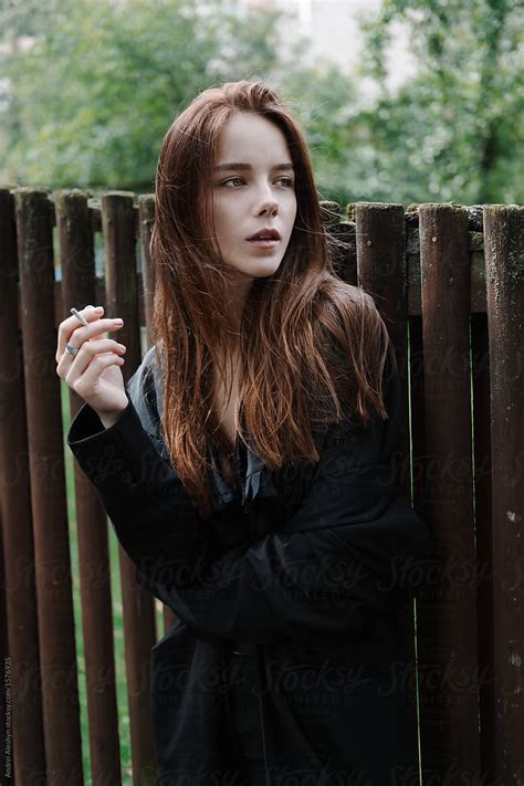 Beautiful Smoking Girl By Stocksy Contributor Andrei Aleshyn Stocksy