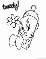 Tweety Bird Coloring Pages Printable Baby Kids Coloring4free Cute Ghetto Getcolorings Getdrawings Silvester Cat Related Posts Sylvester Template sketch template