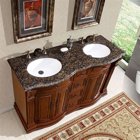 small double sink bathroom vanity  granite