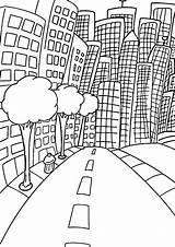 Coloring City Pages Cityscape Skyline Future Gotham Getcolorings Colorings Color Printable Print Back Getdrawings Drawing sketch template