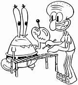 Spongebob Coloring Squidward Pages Squarepants Mr Bob Krabs Print Para Colorear Color Sponge Printable Chapel Sistine Sheet Kids Pdf Getcolorings sketch template