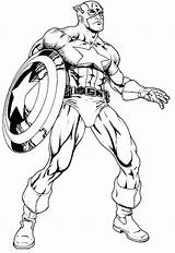 Captain America Coloring Pages Latin Printable Getdrawings Getcolorings sketch template