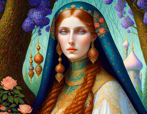 vasilisa the beautiful from the russian fairy tale deep dream generator