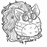 Furby Coloring Pages Getdrawings Color Getcolorings Adult Tumblr Printable sketch template
