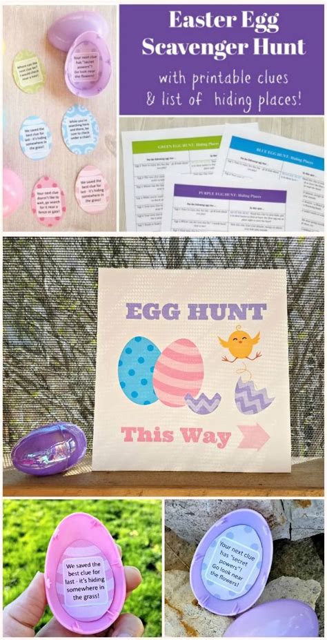 outdoor easter egg hunt with printable clues in 2020