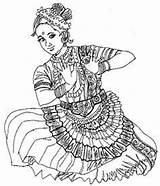 Kathakali Dance Coloriage Inde Bouddha Manipuri Classical Mandala sketch template