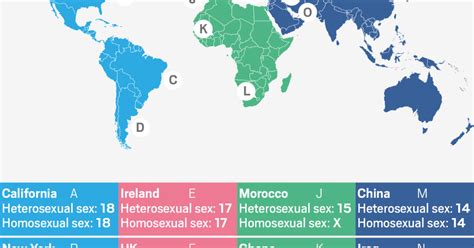 Shocking Map Shows How Age Of Sexual Consent Varies Around