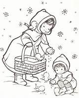 Coloring Christmas Pages Winter Hallmark Book Sheets Embroidery Color Stamps Patterns Designs Dibujos Para Colors Noel Illustration Digi Kids Drawings sketch template