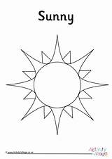 Colouring Sunny Weather Symbol Kids Pages Colour Summer Village Become Member Log sketch template