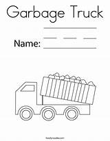 Truck Garbage Coloring Noodle Built California Usa Worksheet Twistynoodle sketch template