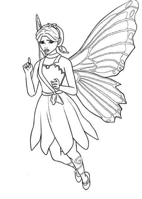 coloring pages barbie fairy coloring pages  fairy princess