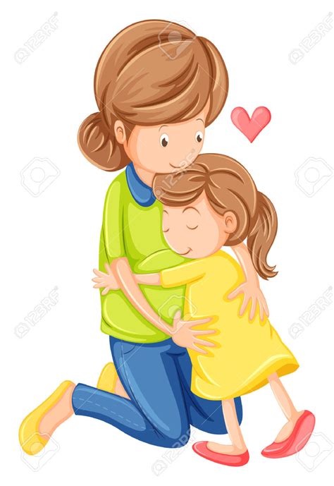 mother and daughter hugging clipart collection cliparts