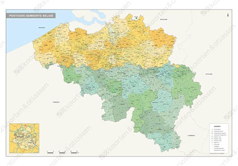 postcode gemeentekaart belgie  en  cijferig  kaarten en atlassennl