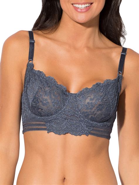 Smart And Sexy Womens Signature Lace Unlined Underwire Longline Bra