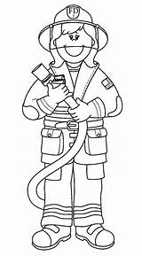 Firefighter Coloring Pages Fire Scroll Saw Police sketch template