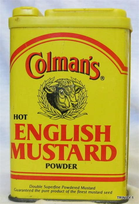tin  colemans hot english mustard powder  tin  listed