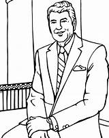 Reagan Ronald Coloring President Pages Presidents Printable George Bush Mcdonald Kids Color Print Sheets Clipart Clip Hawks Printables Wilson Facts sketch template