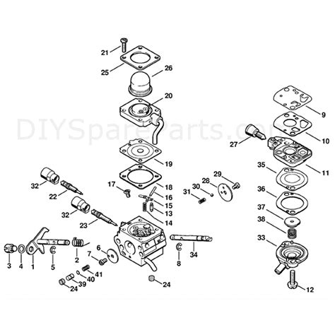 stihl fs  brushcutter fs  parts diagram carburetor cq