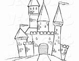 Castle Medieval Drawing Getdrawings sketch template
