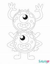 Monster Coloring Pages Cute Print Color Getcolorings Monsters Printable Printables Pag sketch template